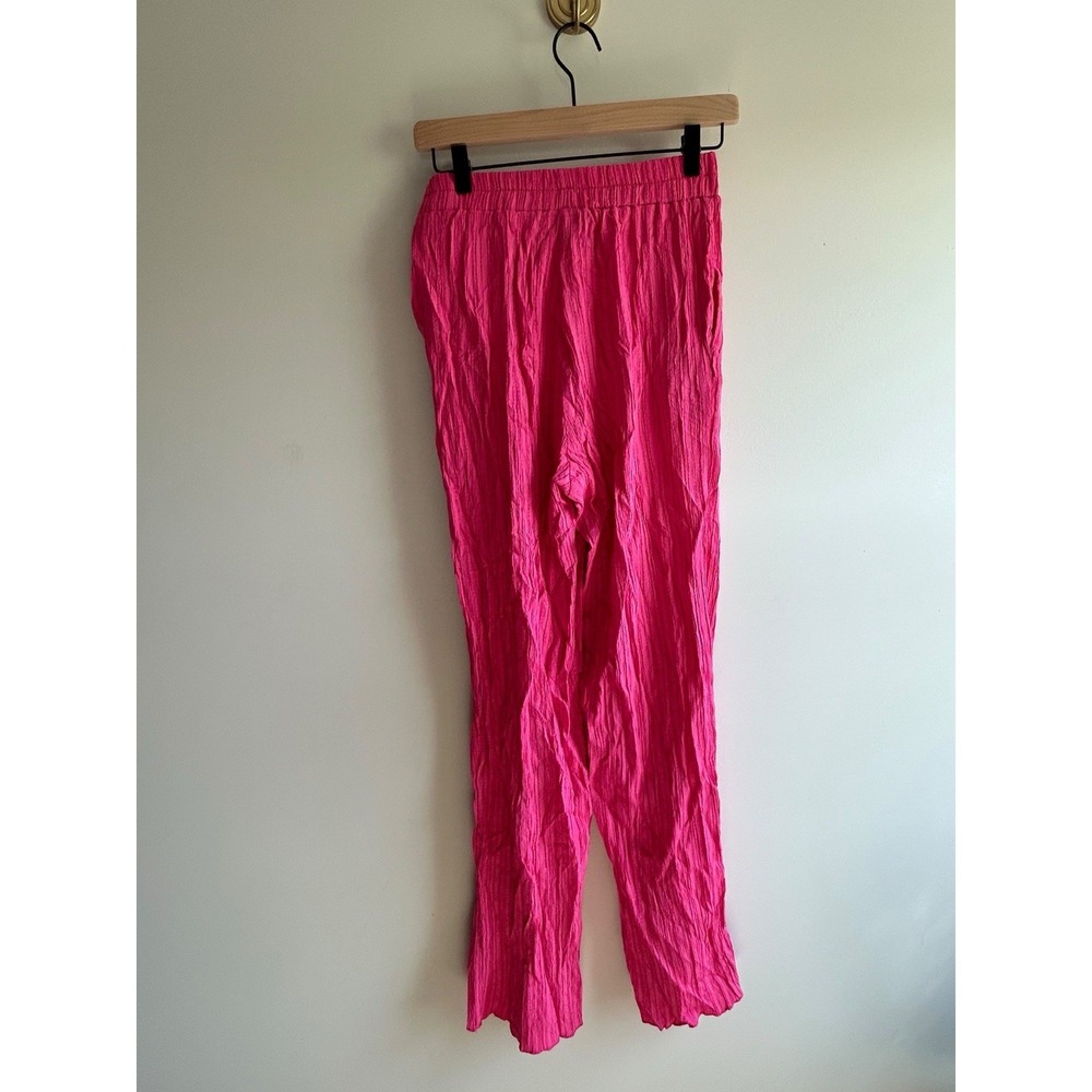 Women's Oversized Pleated 2 Piece Lounge Set Hot Pink Weekend Vibes Size 6 - Picture 11 of 13